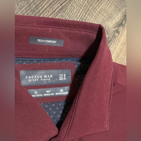 Cactus Man - Ricky Singh - Mens Maroon Button Down - Small - Picture 3 of 5
